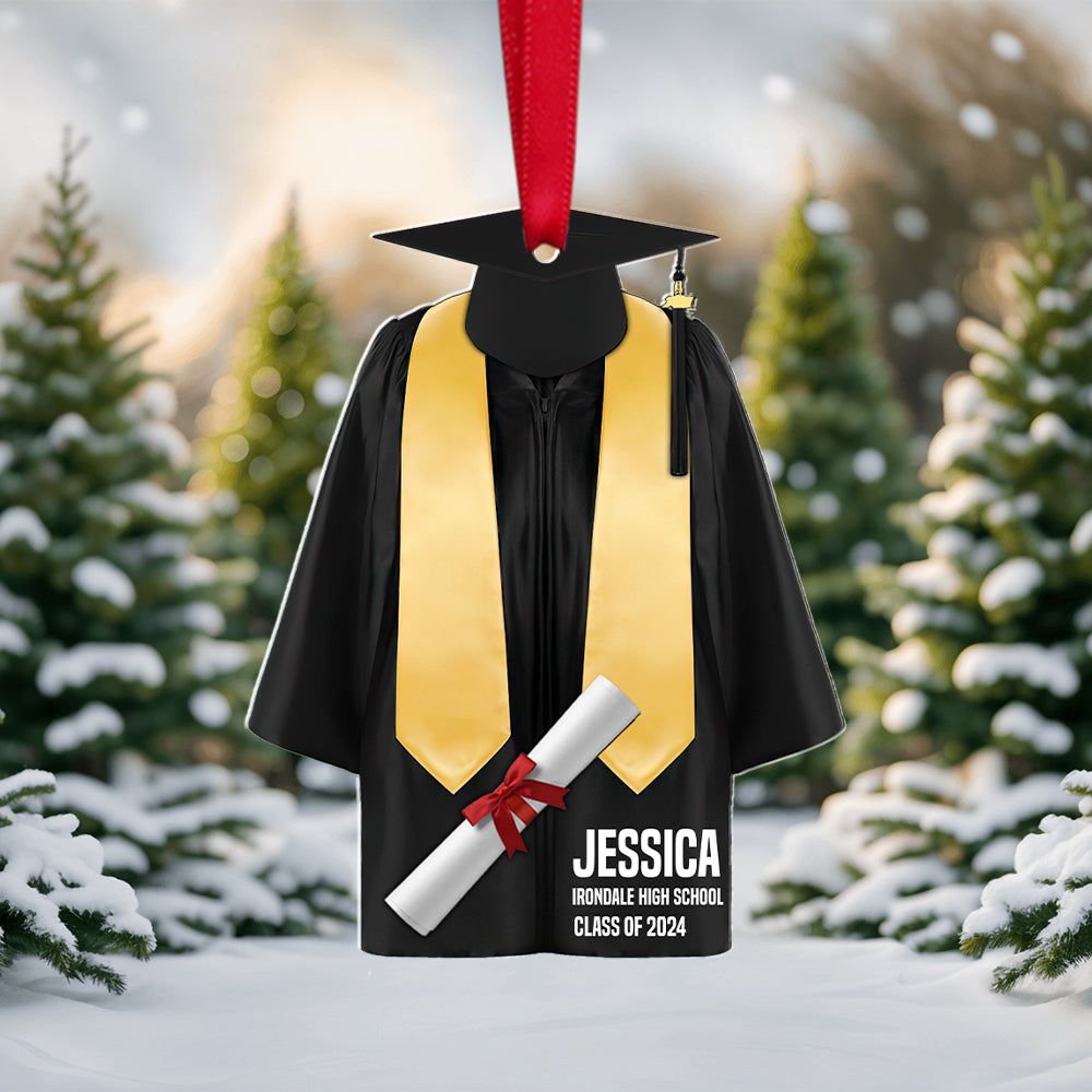 Class Of Years - Personalized Gifts For Graduation Gown Ornament Custom School Graduation Gifts For Senior Graduate