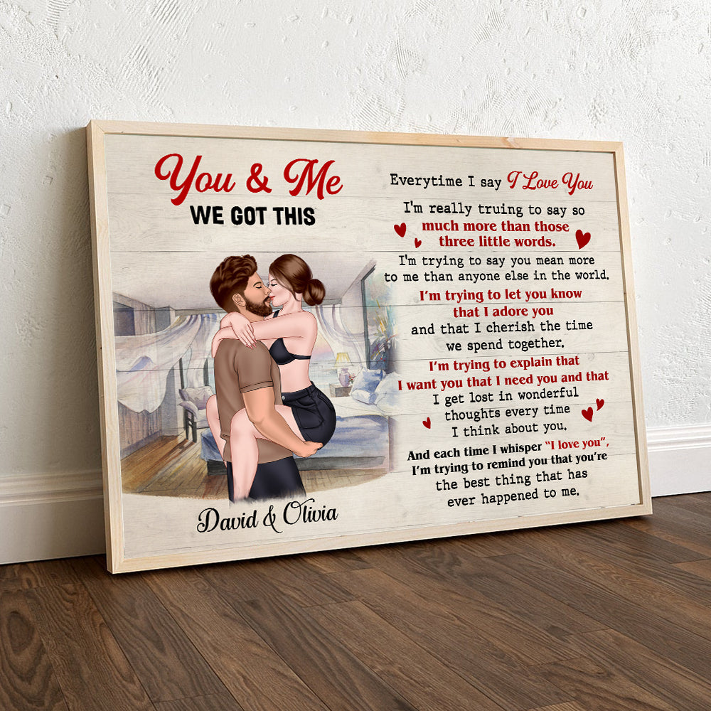 You and Me, We Got This - Sexy Couple Canvas, Personalized Canvas Print - Gift For Couple