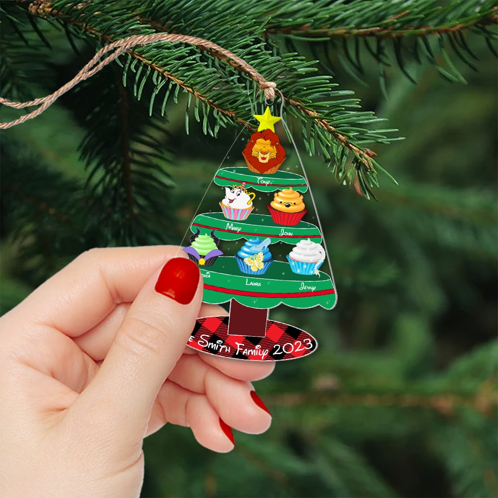 Family, Personalized Cupcake Family Ornament, Christmas Gifts For Family, 01HTPO231023