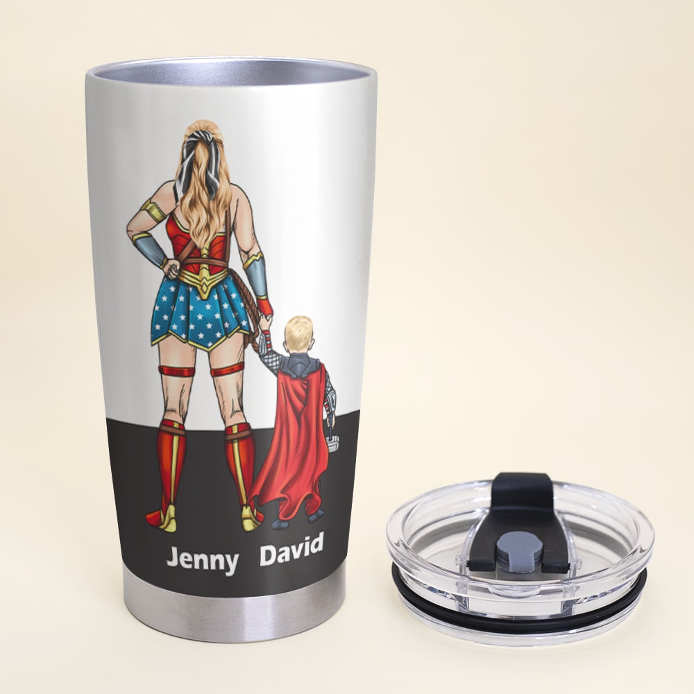 Super Mom Tumbler Cup - Personalized Mother's Day Gifts For Mom