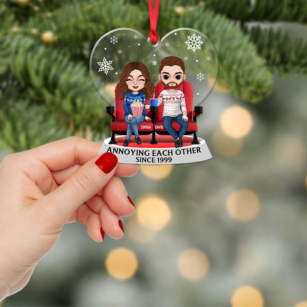 Annoying Each Other, Movie Couple Ornament, Personalized Acrylic Ornament, Anniversary  Gift For Couple