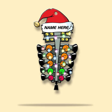 Custom Name Gifts Car Racer Ornament Drag Strip Tree With Christmas Light 3bhlh0110