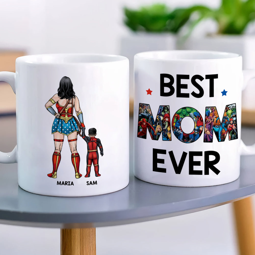 Best Mom Ever - Personalized Mug - Mother's Day Gift For Super Mom