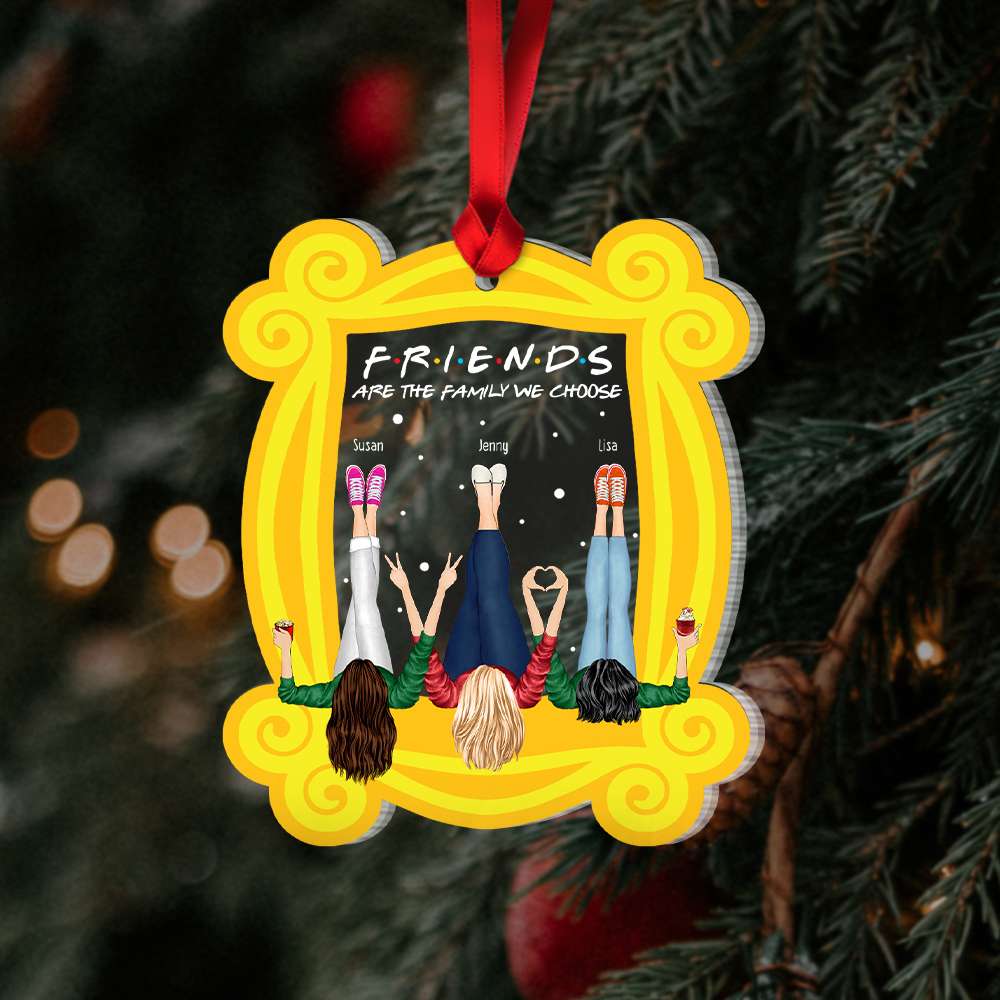 Drinking Friends Are The Family We Choose Personalized Friends Ornament