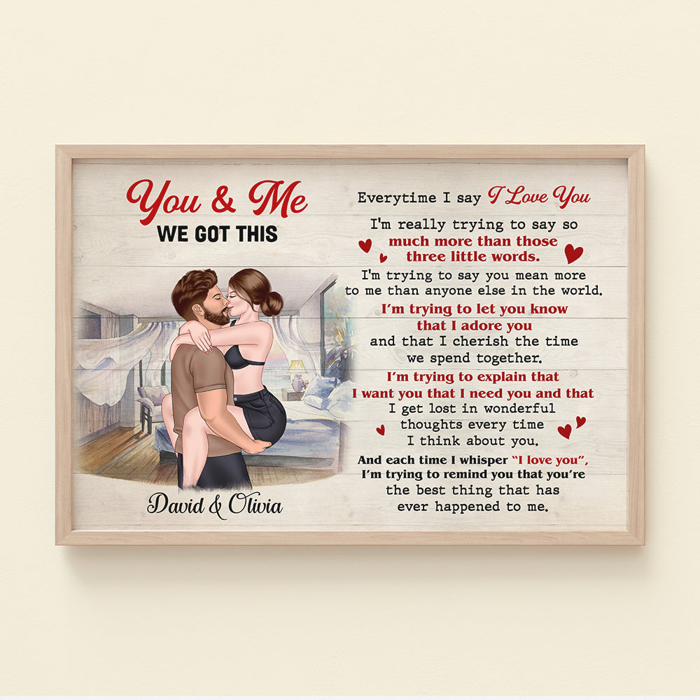 You and Me, We Got This - Sexy Couple Canvas, Personalized Canvas Print - Gift For Couple