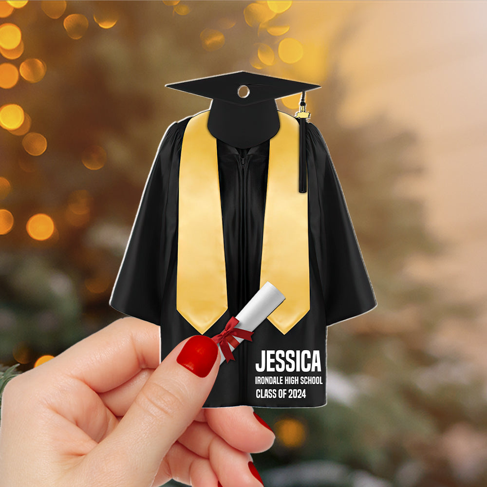 Class Of Years - Personalized Gifts For Graduation Gown Ornament Custom School Graduation Gifts For Senior Graduate