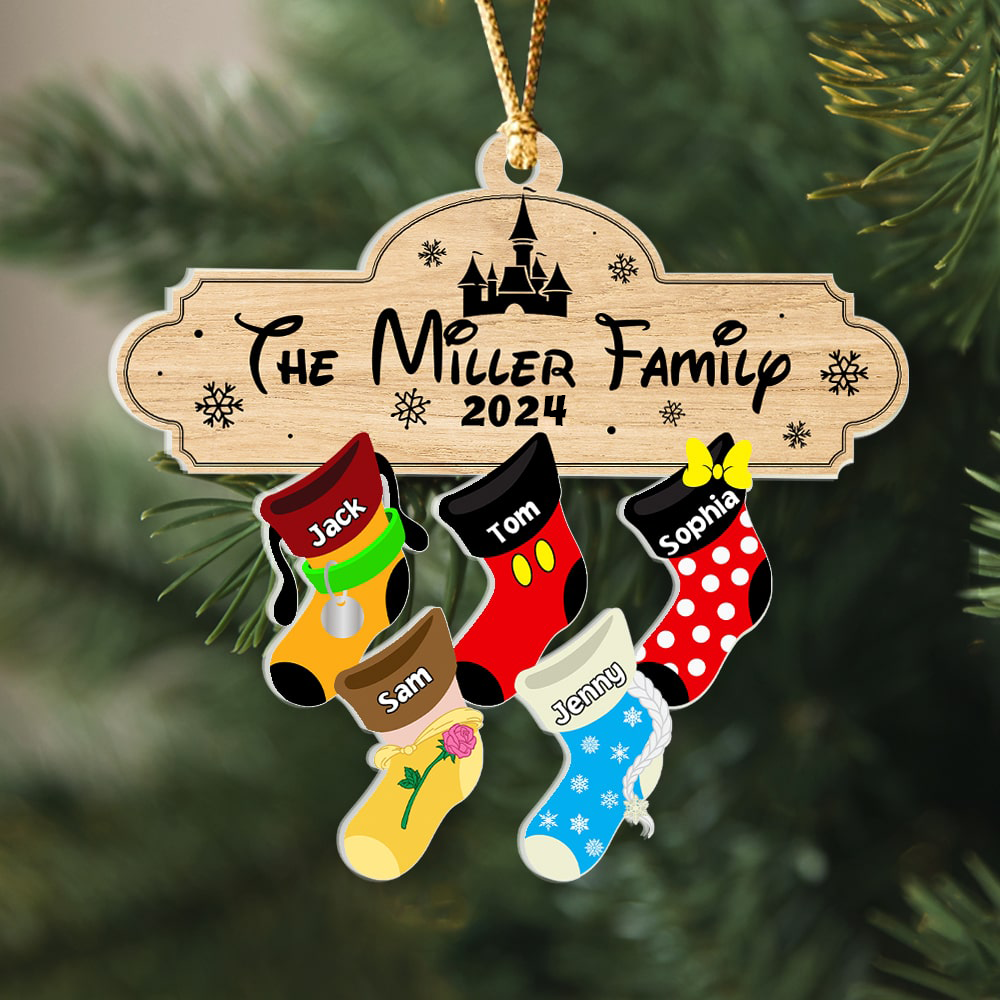Christmas Family Socks - Personalized Stocking Ornament