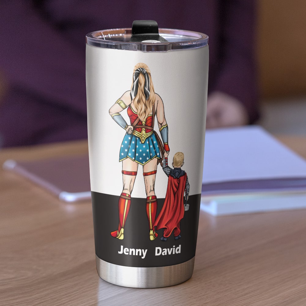 Super Mom Tumbler Cup - Personalized Mother's Day Gifts For Mom