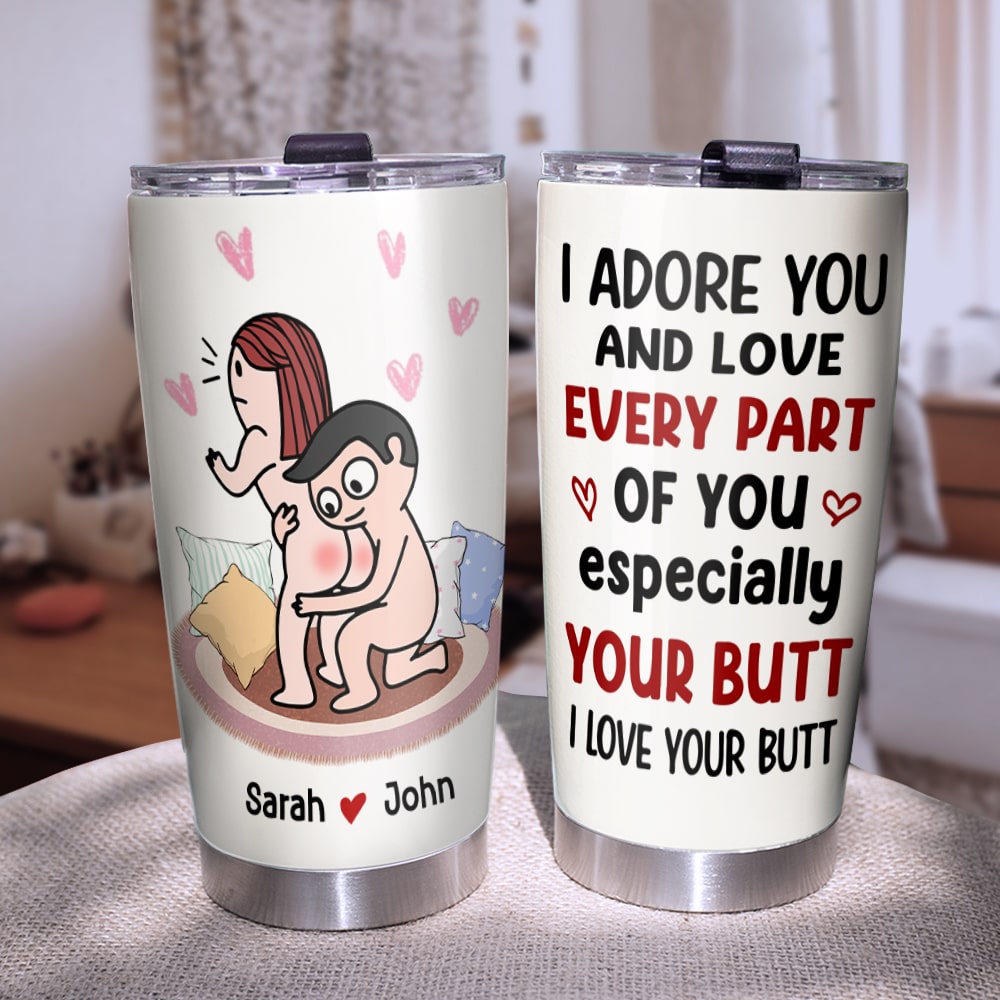 I Love Your Butt - Personalized Couple Mug -Funny Gift For Couple