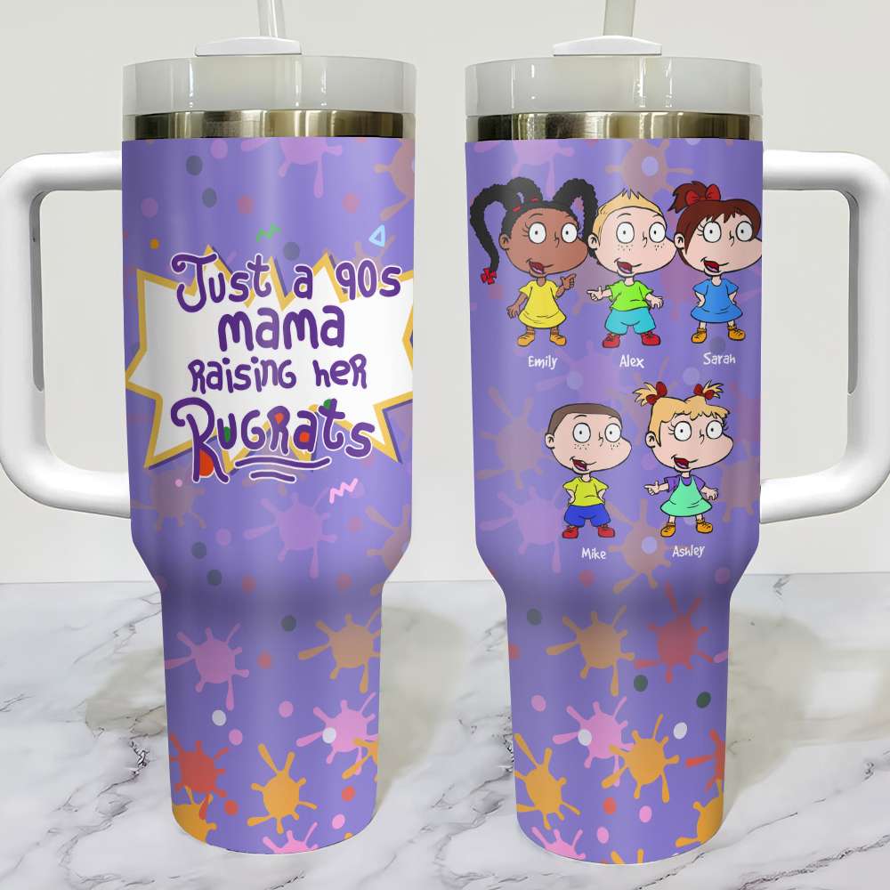 Personalized Gift For Mom 40oz Tumbler Just A 90s Mama 06NAHN090124TM