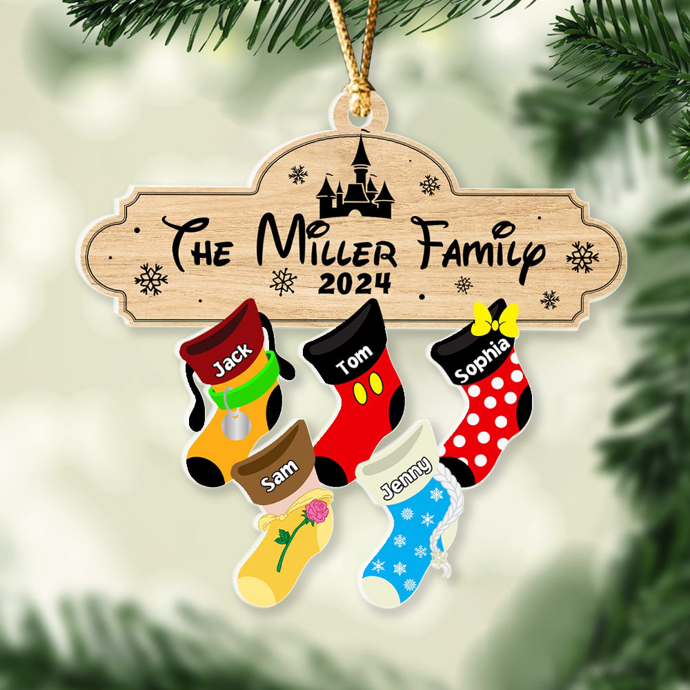 Christmas Family Socks - Personalized Stocking Ornament