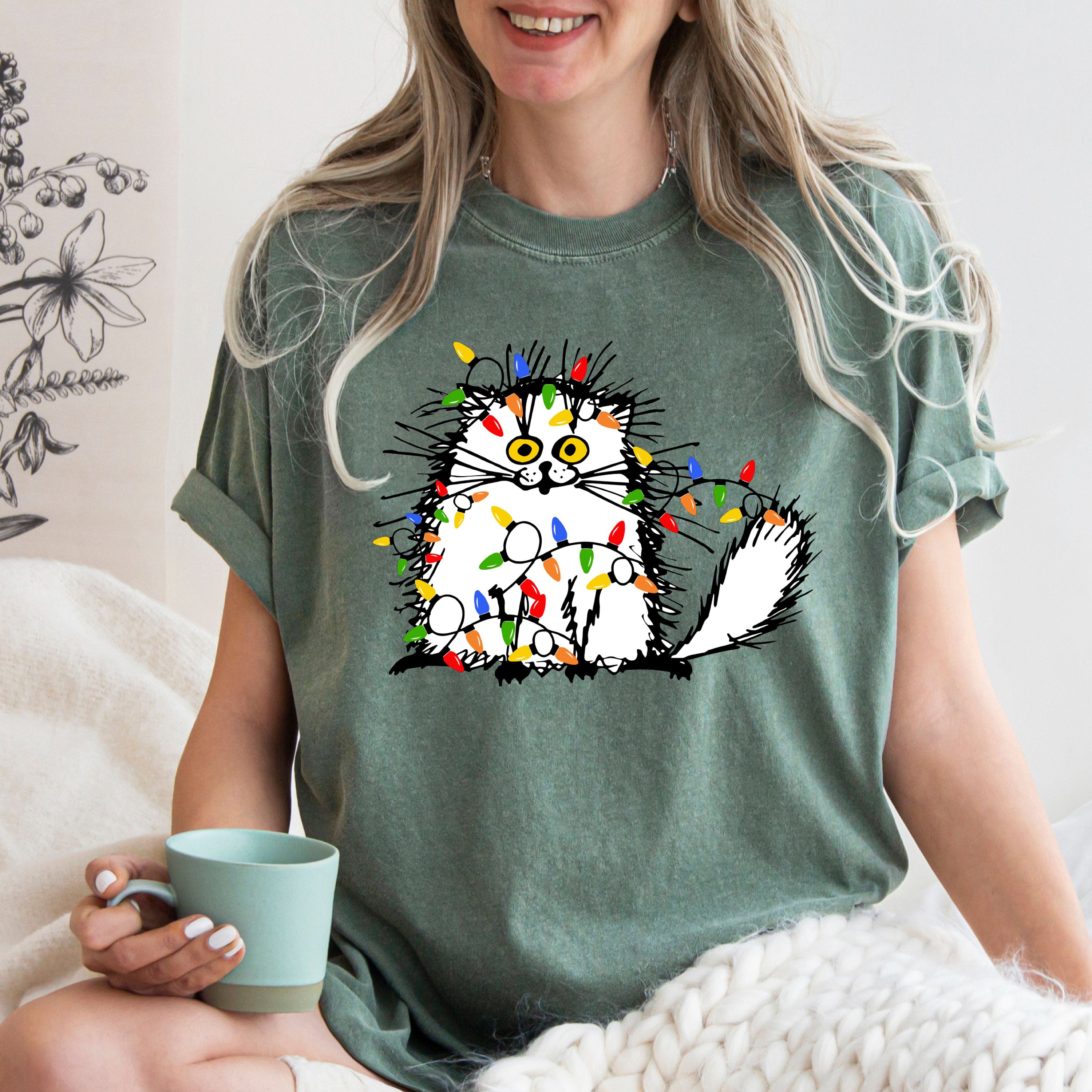 Christmas Funny Cat Shirt, Funny Cat Shirt, Cute Funny Cat Shirt, Cat Lover Shirt, Animal Lover Shirt, Christmas Gift Shirt