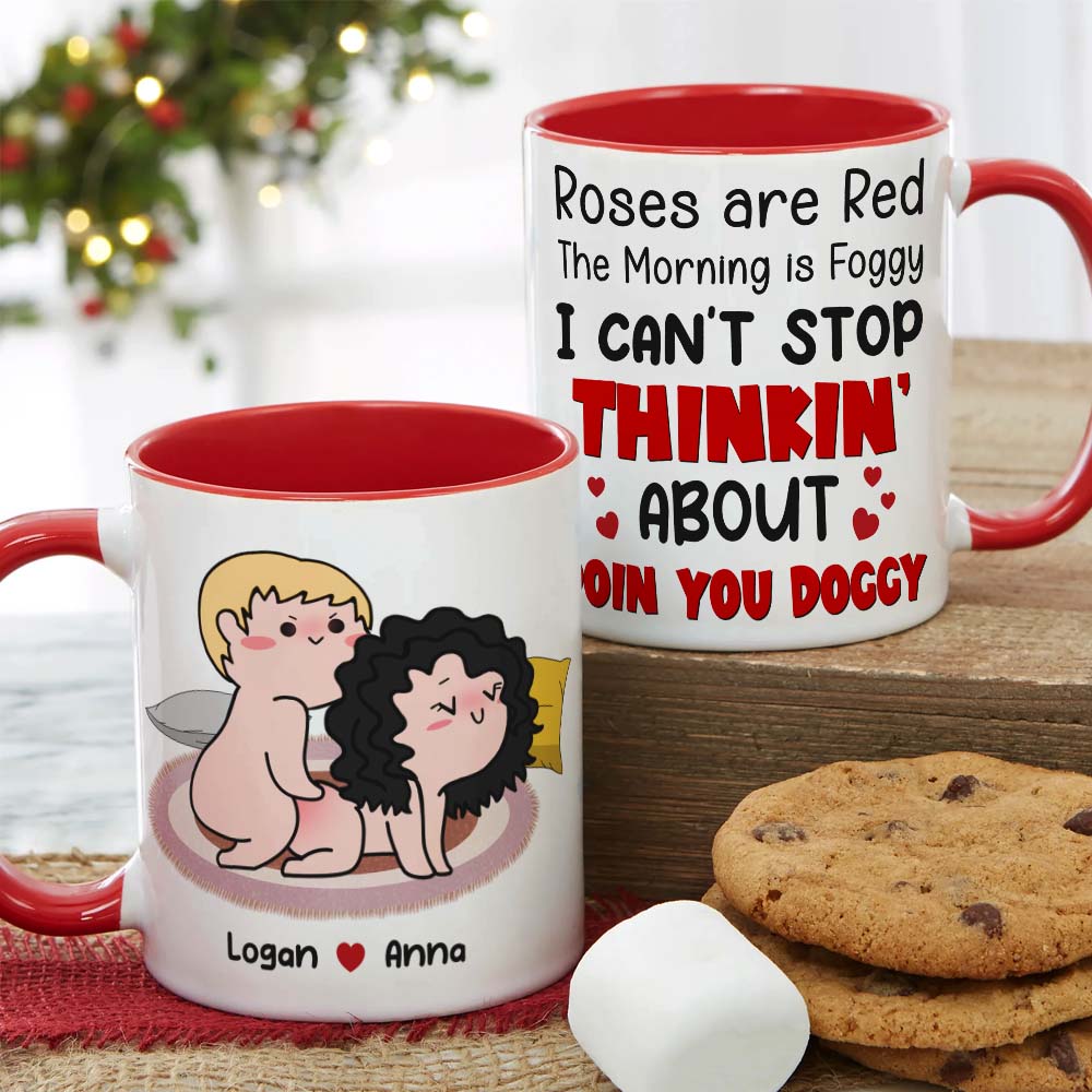 Roses Are Red, Personalized Mug, Gift For Naughty Couple
