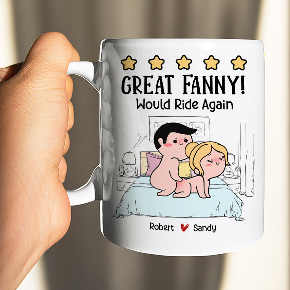 Great Fanny, Would Ride Again, Personalized Mug, Funny Gift For Couple