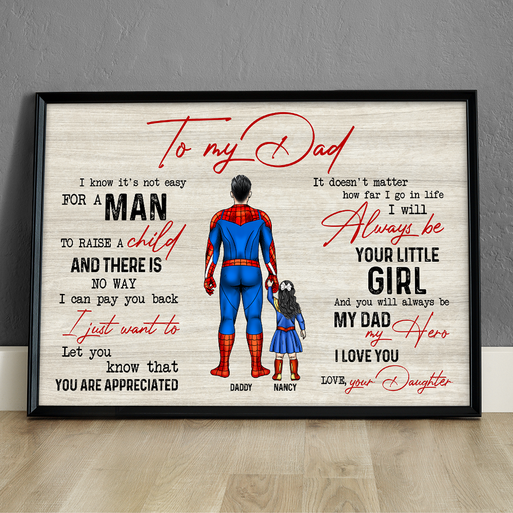Personalized Gifts For Dad Canvas Print 2nalh240522 Father's Day Gifts