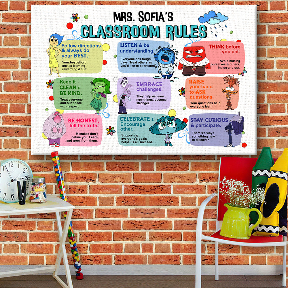 Personalized Gifts For Teacher Poster Classroom Rules 04XQMH070824
