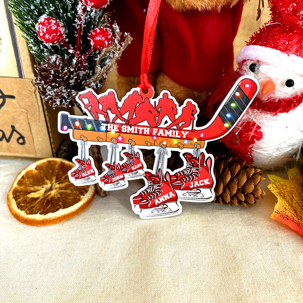 Hockey Family Ornament - Roller Skates Family - Personalized Gifts for Hockey Lovers