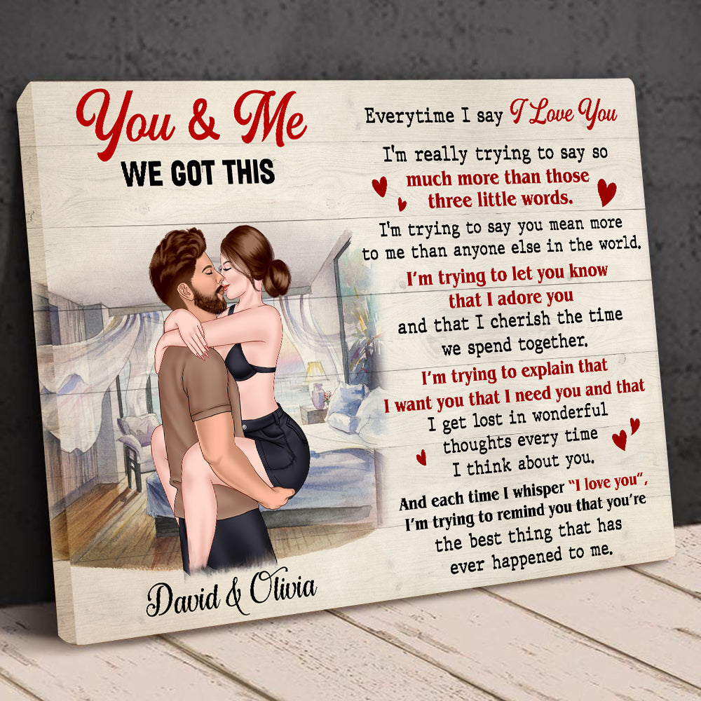 You and Me, We Got This - Sexy Couple Canvas, Personalized Canvas Print - Gift For Couple