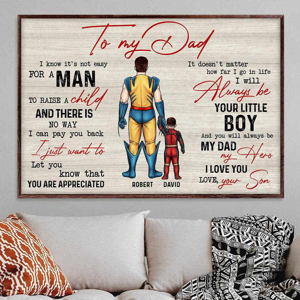 Personalized Gifts For Dad Canvas Print 2nalh240522 Father's Day Gifts