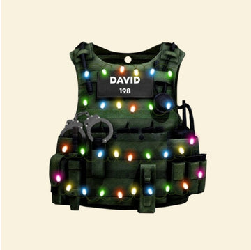 Police Bulletproof Vest Christmas -Personalized Christmas Ornament - Gift for Police