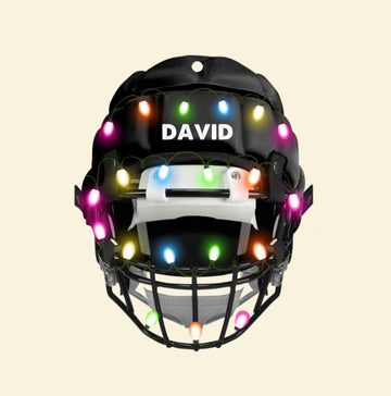 American Football Helmet - Personalized Christmas Ornament - Gift For American Football Lovers
