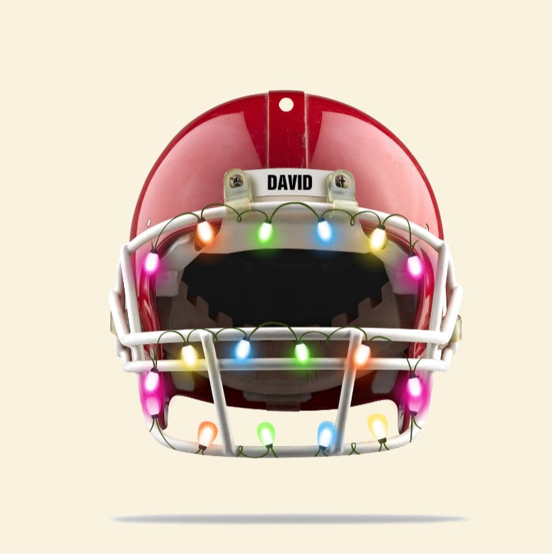 Personalized Gifts For Football Player Christmas Ornament 02acqn2210 Helmet Shape