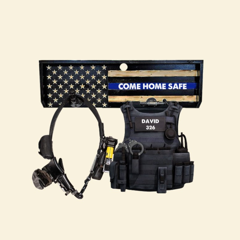 Come Home Safe, Police's Uniform - Personalized Christmas Ornament - Christmas Gift For Police Officer