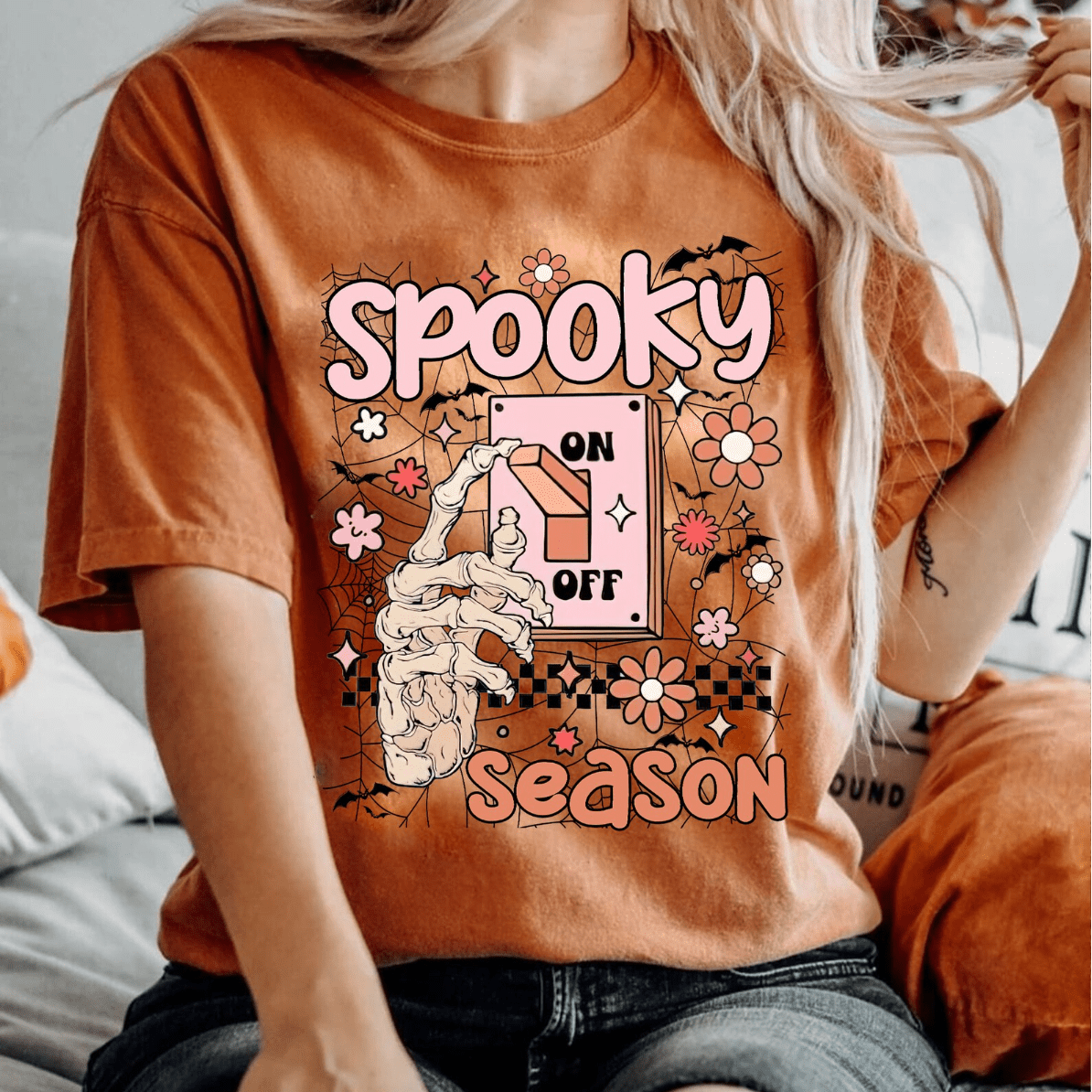 PresentsPrints, Spooky Season On Shirt Design Halloween T-Shirt