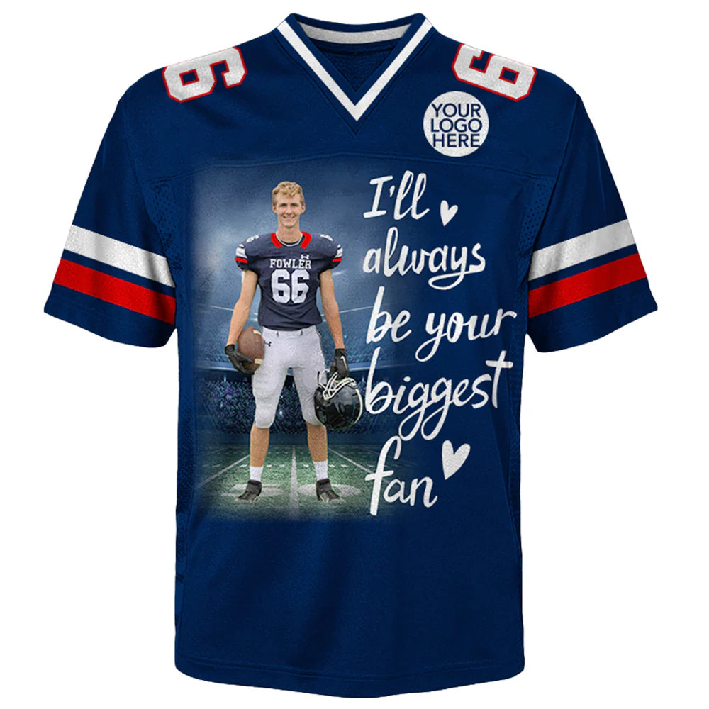 Custom Photo Football Game Day Football Jersey Gift For Football Lovers - Personalized Gift For Football Player