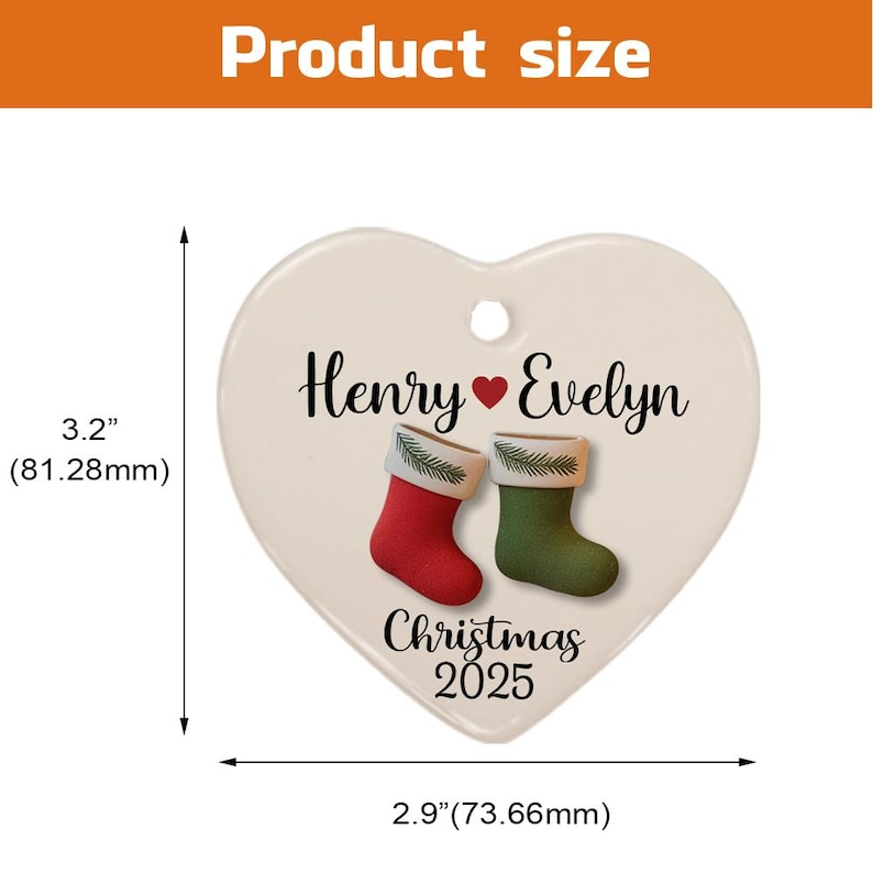 Personalized Couple Christmas Ornament 2025, Custom Couple Christmas 2025 Ornament, Together Ornament, New Couple Keepsake, Gift For Couple