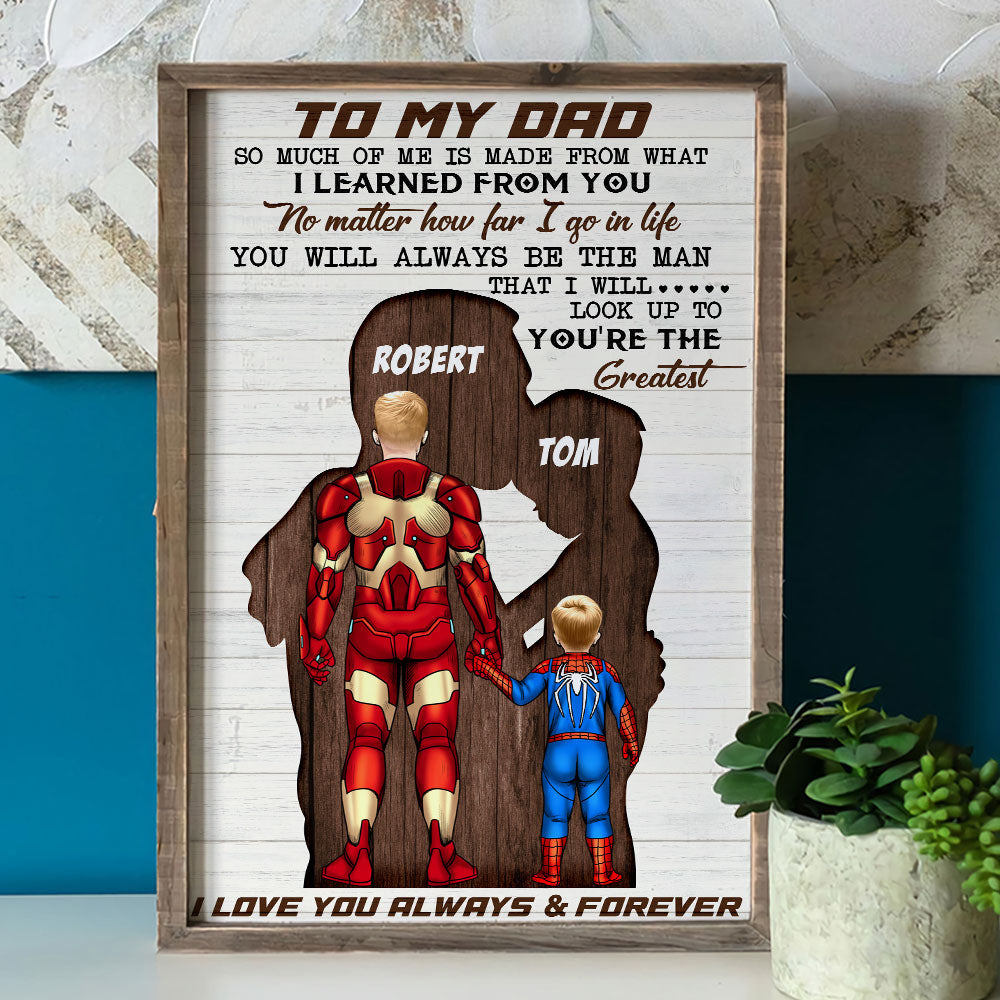 To My Dad You're The Greatest Personalized Father Canvas Print
