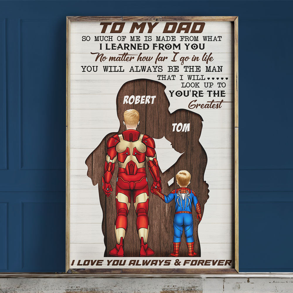 To My Dad You're The Greatest Personalized Father Canvas Print