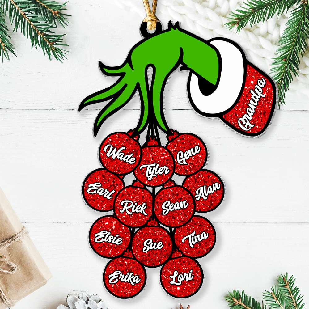 Hand Ornament, Personalized Kids Ornament, Gift For Grandma, Grandparents