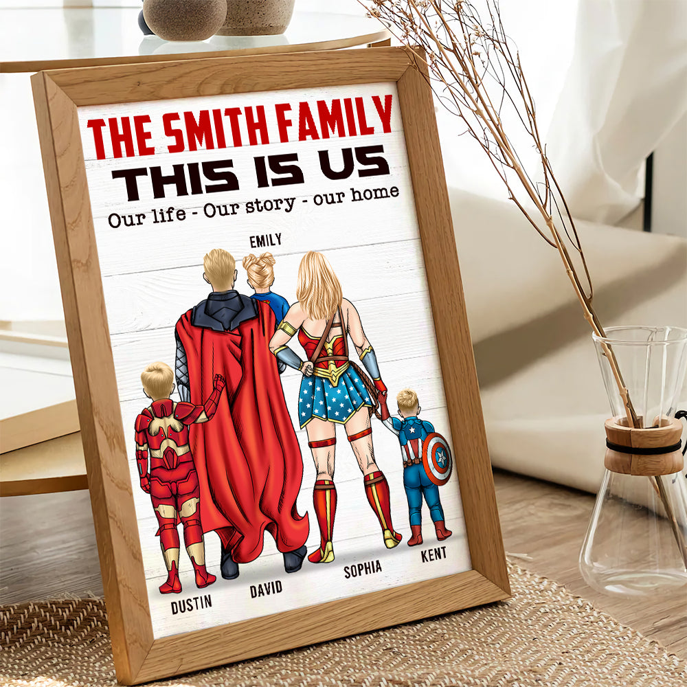 Family, This Is Us - Personalized Canvas Print For Families