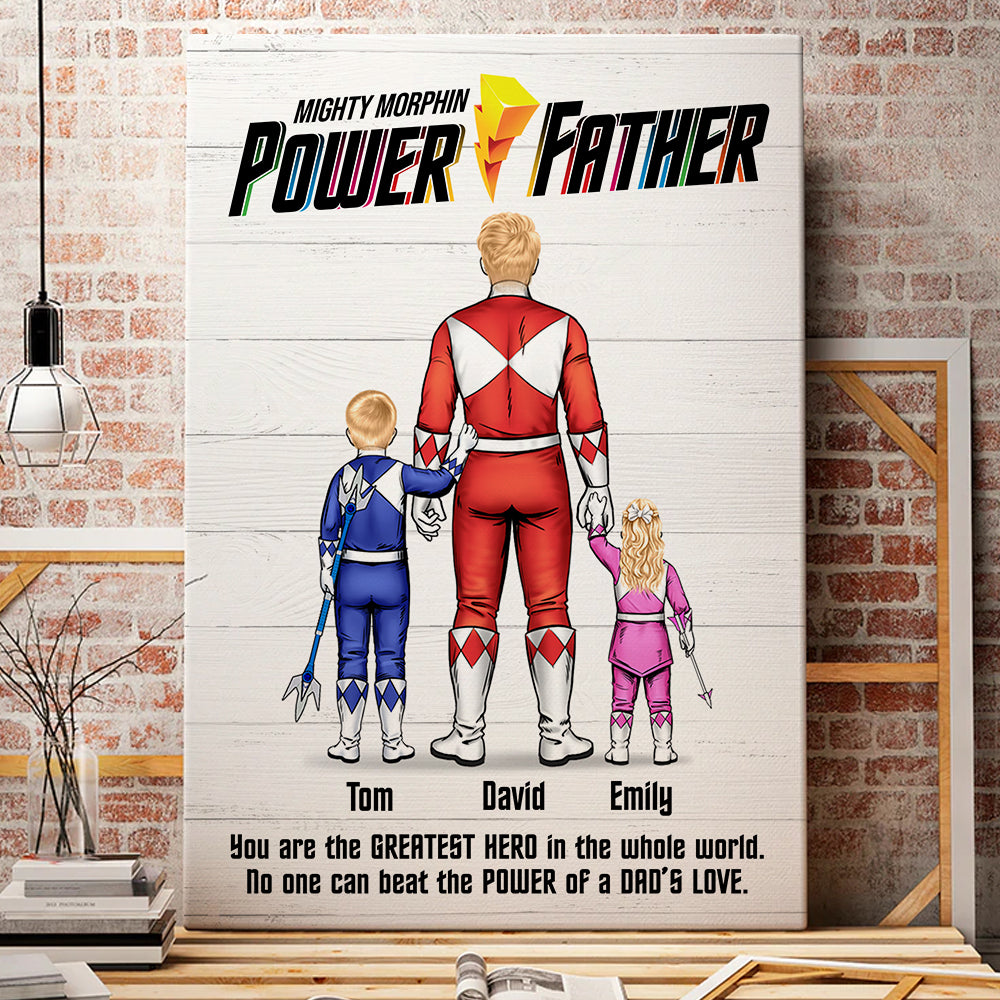 Power Dad Canvas Poster - Personalized Gift For Father 07HUDT120523