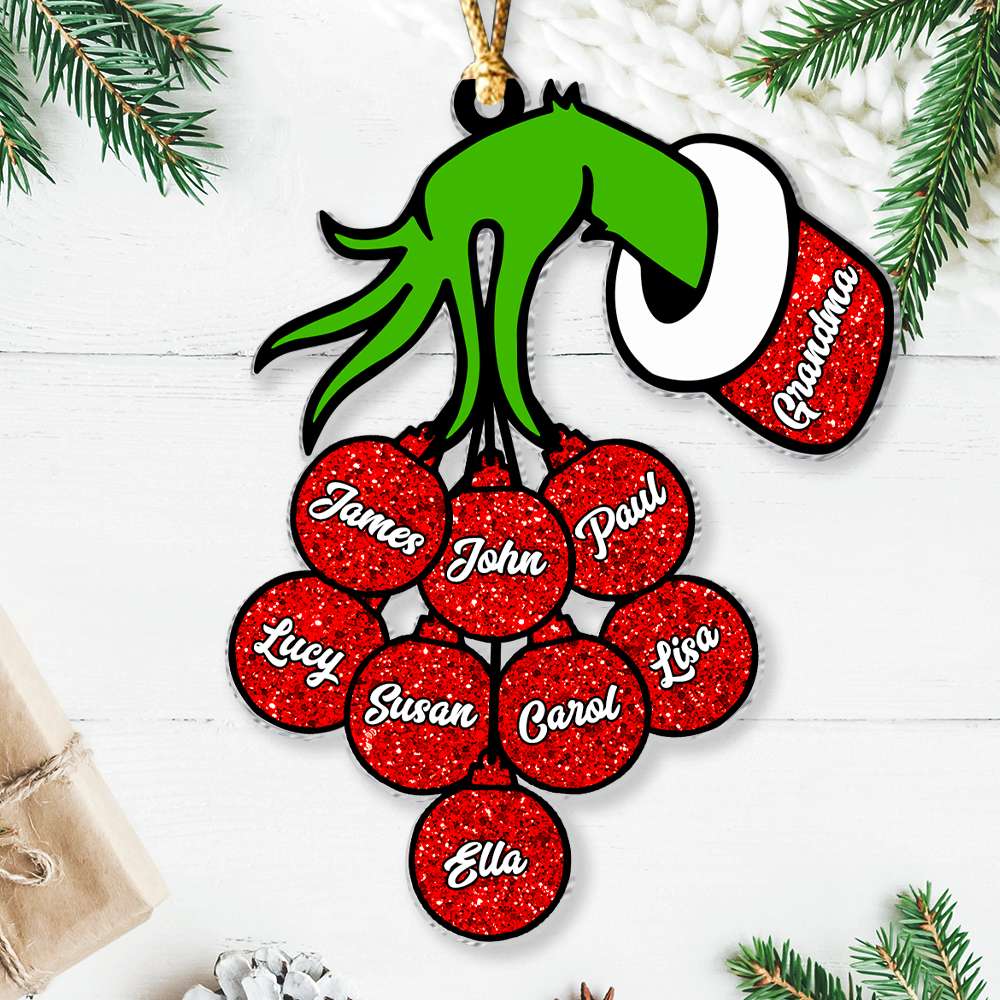 Hand Ornament, Personalized Kids Ornament, Gift For Grandma, Grandparents