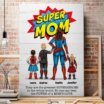 Super Mom Canvas Prints - Personalized Gifts For Mother's Day 04HUDT010323TM