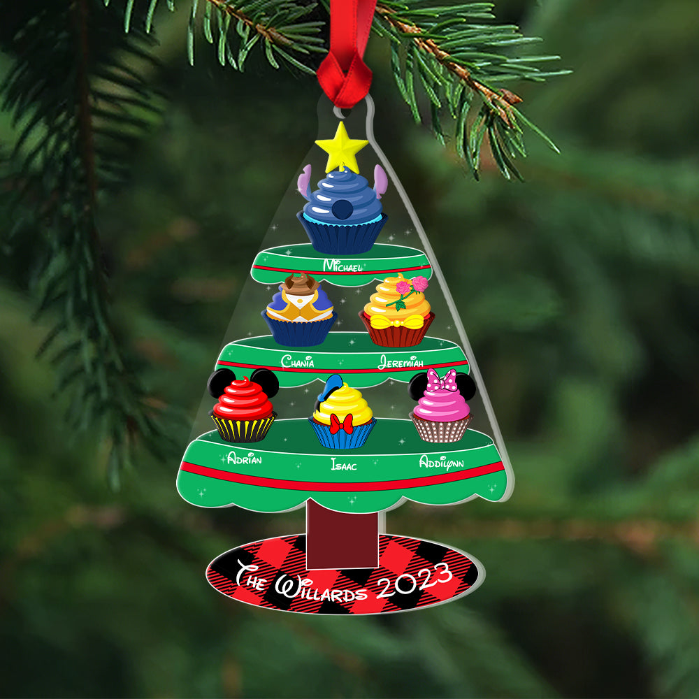 Family, Personalized Cupcake Family Ornament, Christmas Gifts For Family, 01HTPO231023