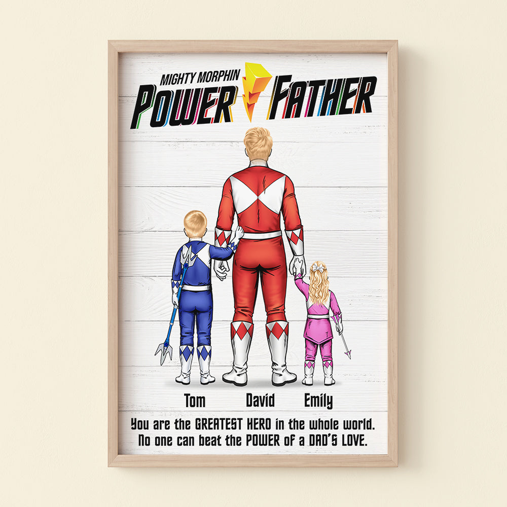 Power Dad Canvas Poster - Personalized Gift For Father 07HUDT120523