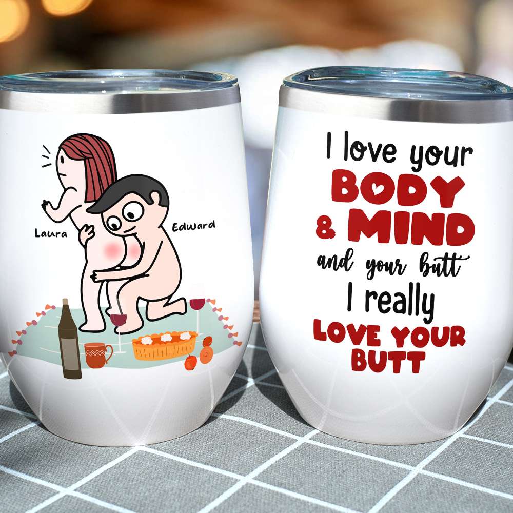 I Really Love Your Butt Personalized Mug, Funny Gift For Couple