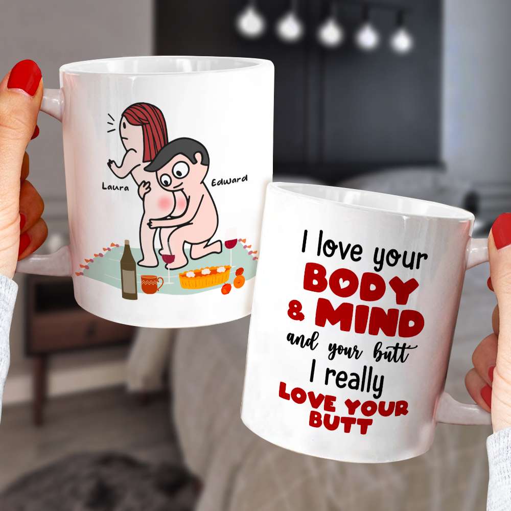 I Really Love Your Butt Personalized Mug, Funny Gift For Couple