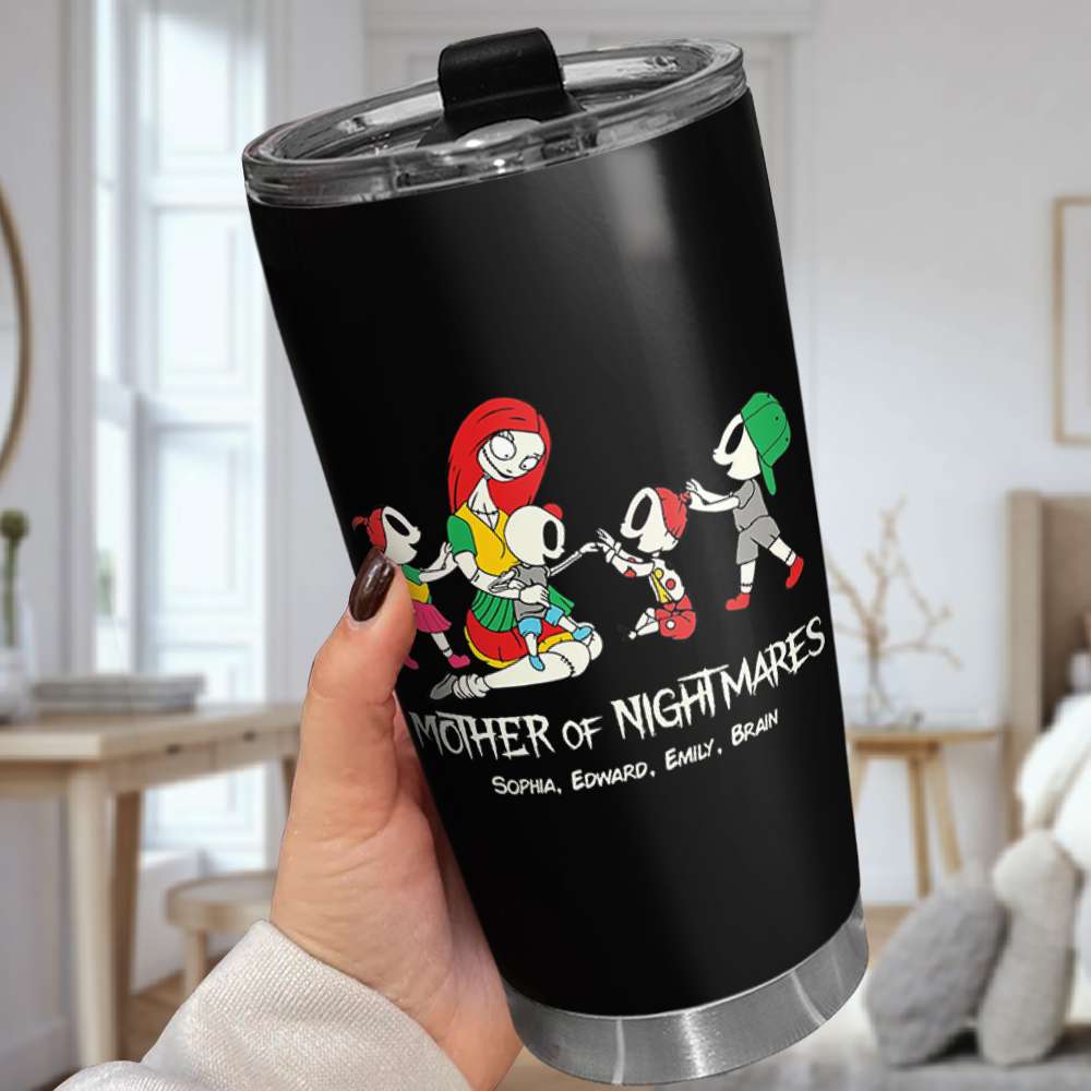 Dad Mom And Children 02QHDT230323 Personalized Black Coffee Mug