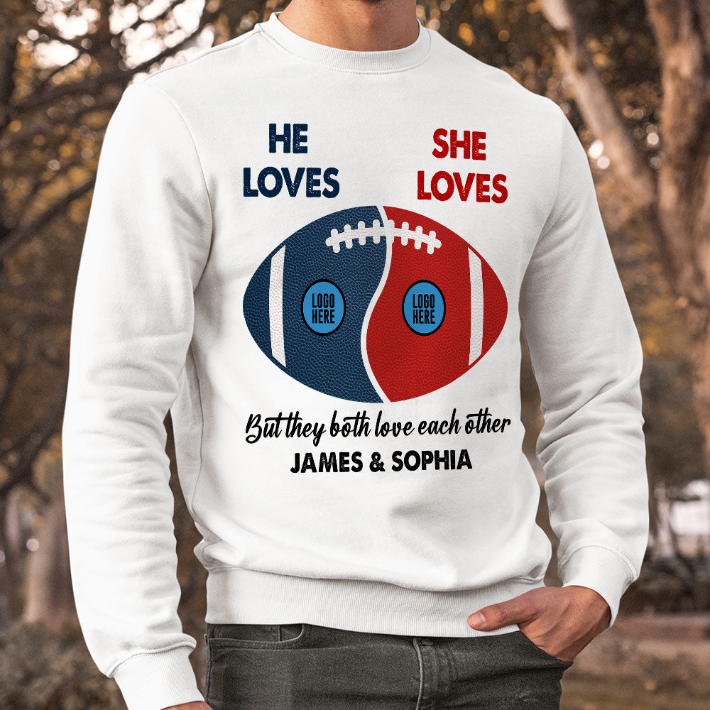 Custom Team Logo Gifts For Couple Shirt 05huti130123