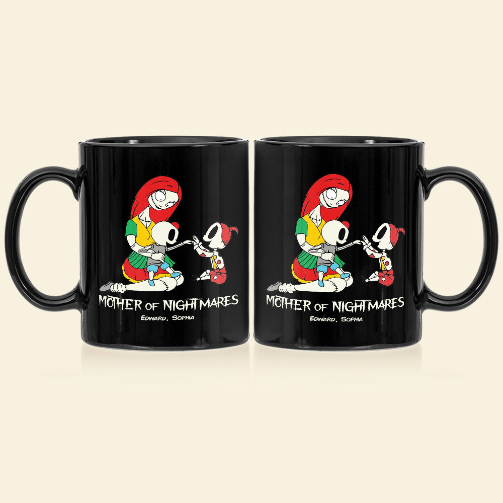 Dad Mom And Children 02QHDT230323 Personalized Black Coffee Mug