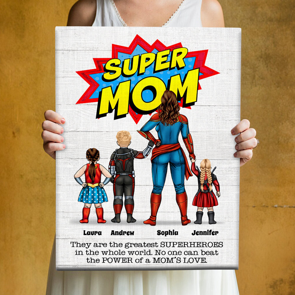 Personalized Gifts For Dad Canvas Poster No One Can Beat Super Dad Father's Day Gifts