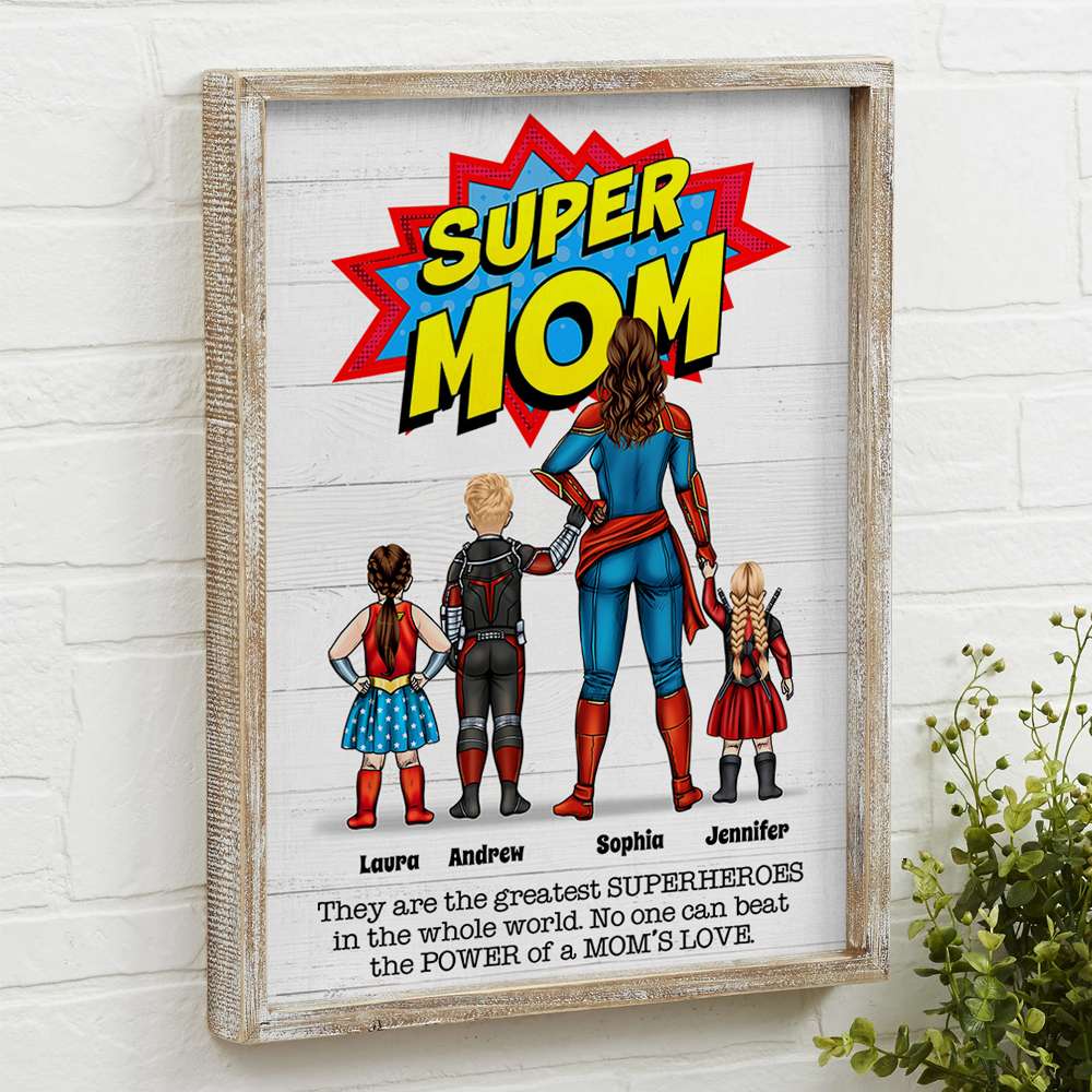 Personalized Gifts For Dad Canvas Poster No One Can Beat Super Dad Father's Day Gifts