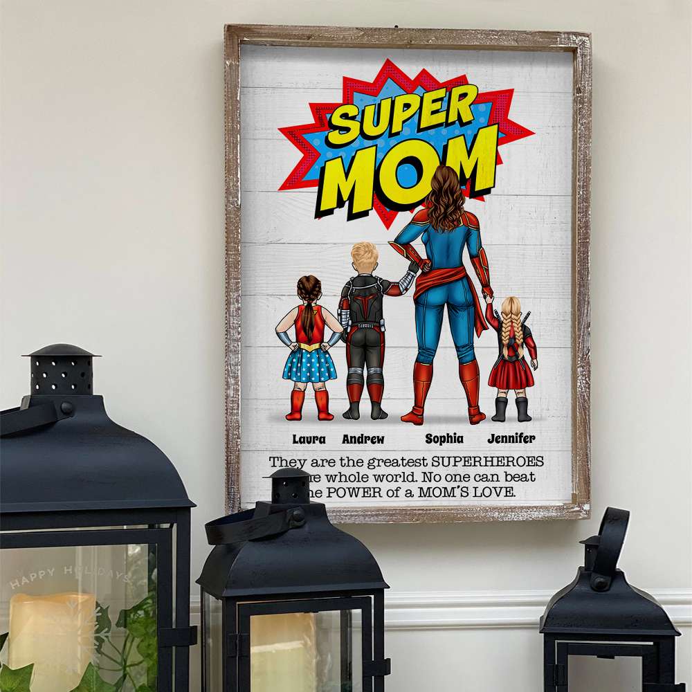 Super Mom Canvas Prints - Personalized Gifts For Mother's Day 04HUDT010323TM