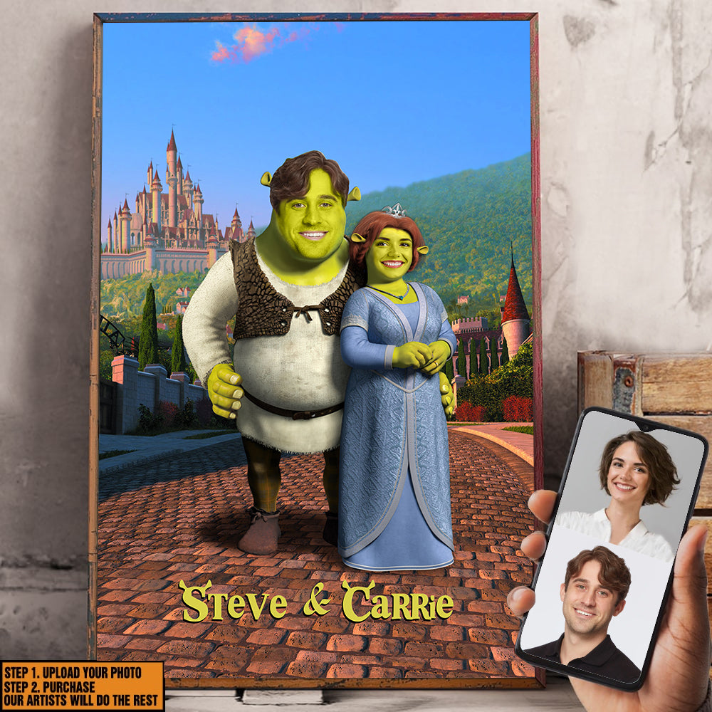 Custom Image Couple at Far Far Away Wall Art