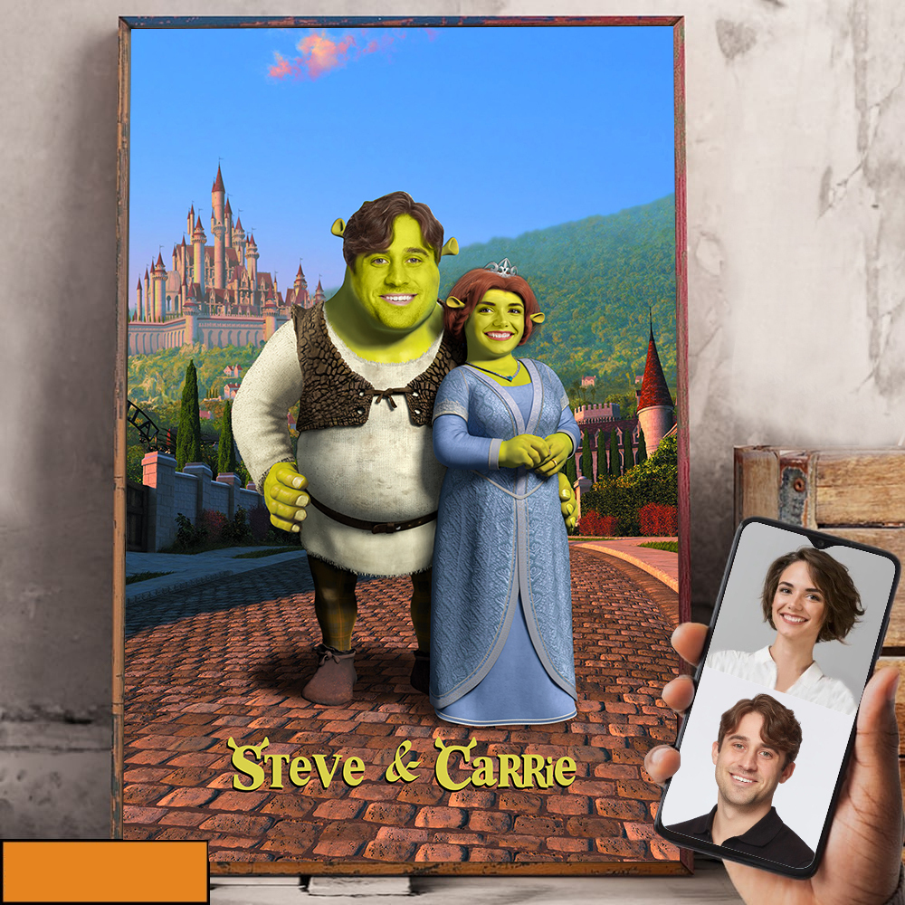 Custom Image Couple at Far Far Away Wall Art
