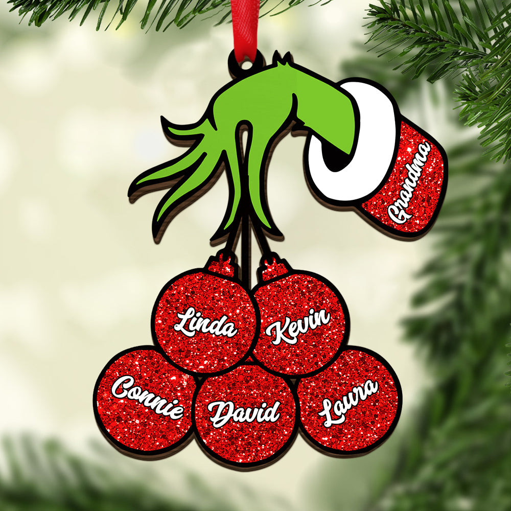 Hand Ornament, Personalized Kids Ornament, Gift For Grandma, Grandparents
